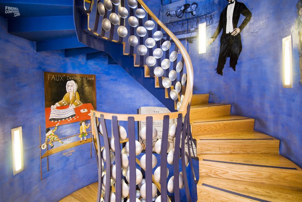 Staircase at the magic circle venue 