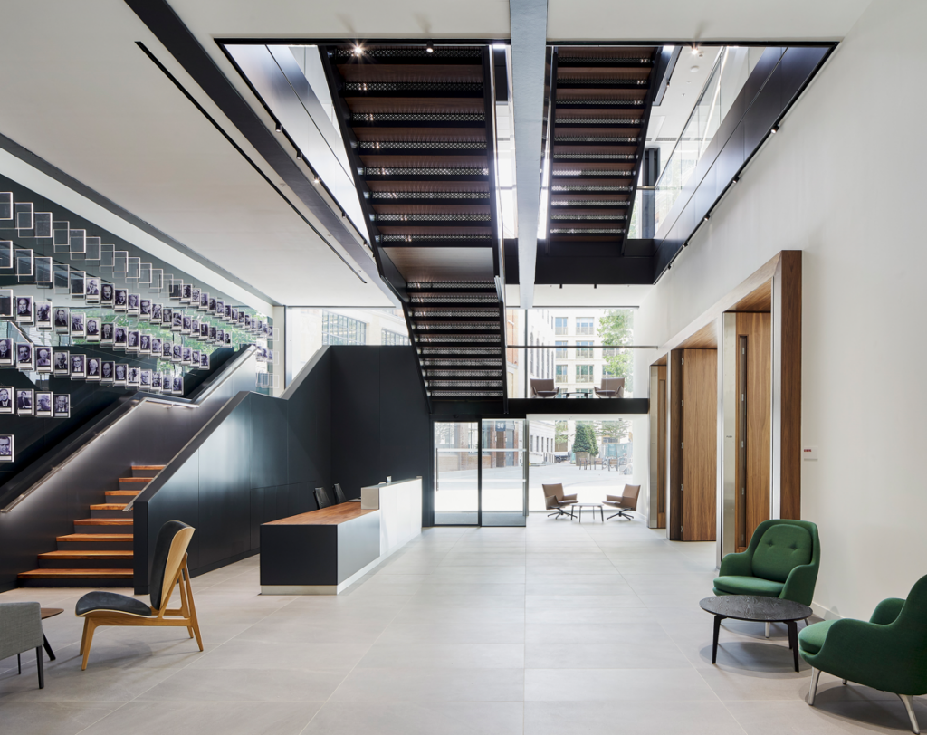 Communal/lobby/staircase area at London Conference Centre. 