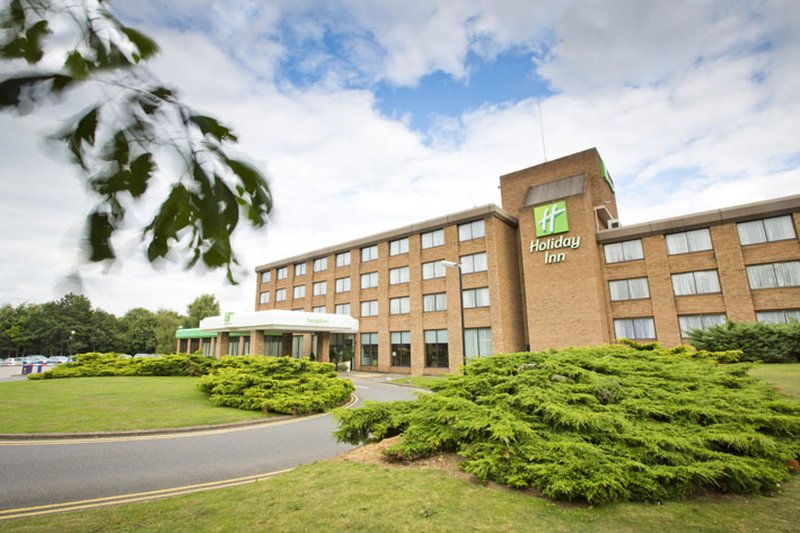 Exterior shot of the holiday inn. 