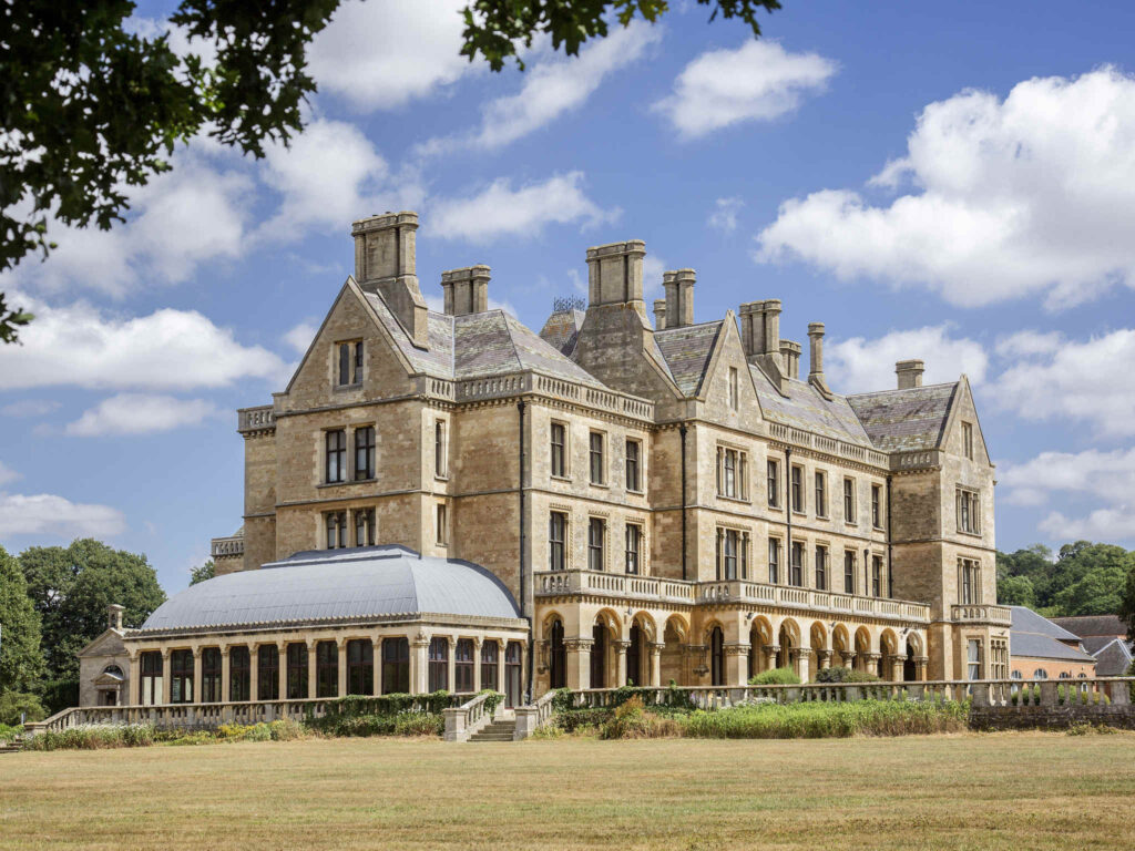 exterior shot of Walton Hall Hotel, showing the venue's classical aura.