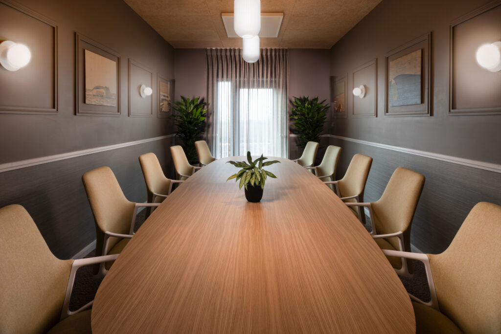 Meeting room at voco Zeal Exeter Science Park, a sustainable venue.